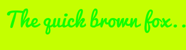 Image with Font Color 11FF00 and Background Color C5FF00